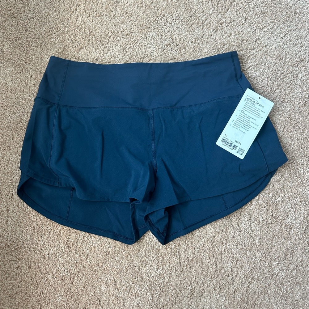 NWT true navy lululemon speed up HR 2.5 inch